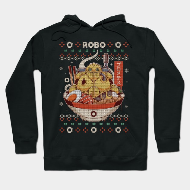 Robo Ramen Christmas Hoodie by Alundrart